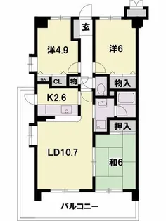 シャルマンコーポ大津のぞみが丘【510号室】の間取り