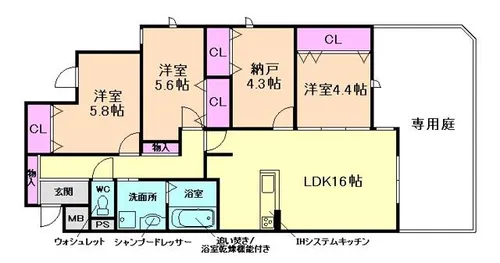 GRAND STEADY桜の町【1階】の間取り