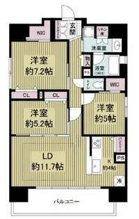レジュールアッシュ谷町四丁目グランクラス【15階】の間取り
