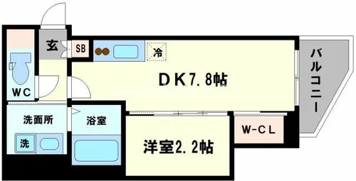 セレニテ難波プリエ【8階】の間取り