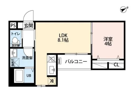 TIDA高畑【1階】の間取り