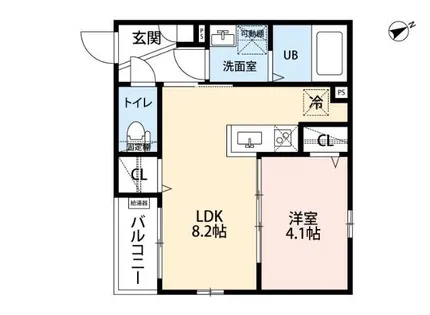 TIDA高畑【1階】の間取り