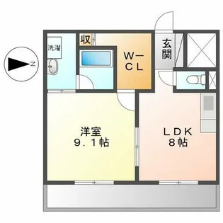 Casone asso(カゾーネアッソ)【8階】の間取り