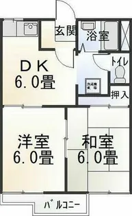タウニィ山本B棟【2階】の間取り