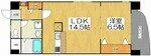 ハピネス上六【6階】の間取り