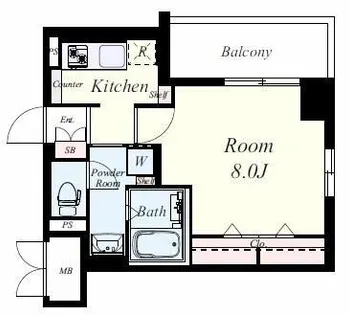ベルコルティーレ【9階】の間取り