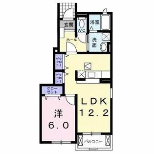 サンフラワー・アべニューA【1階】の間取り