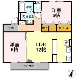 セジュール横須賀 A棟【2階】の間取り