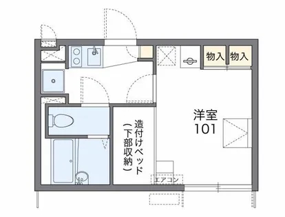 レオパレス板原【204号室】の間取り