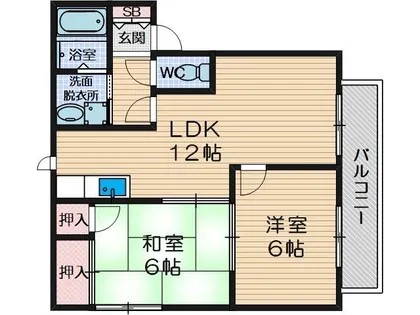 ラクシュミー鳥飼【G202号室】の間取り