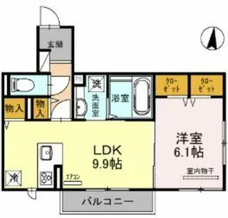 ノルテ・デル・カスティーリョ【2階】の間取り