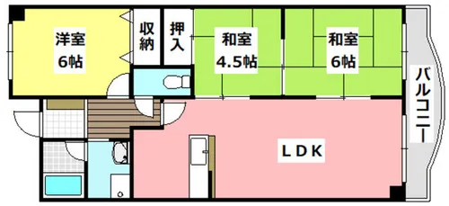 メゾン安夢留【202号室】の間取り