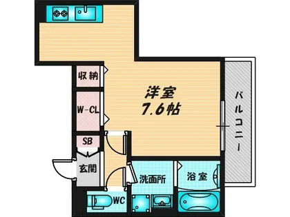 セレナヴィラ小阪W【1階】の間取り