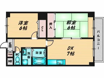 吉鴻ハイネス3【3階】の間取り