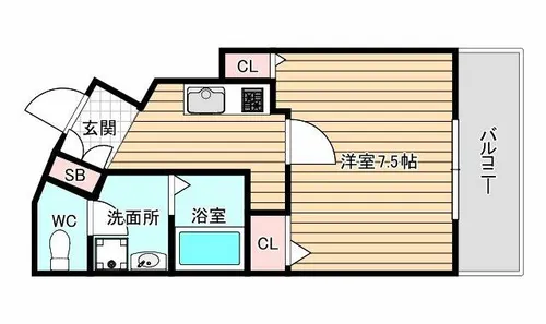 ユニバーサル海老江【6階】の間取り