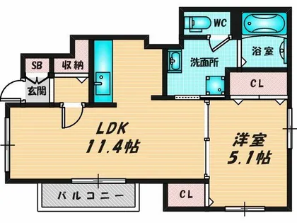 Defi小路【1階】の間取り
