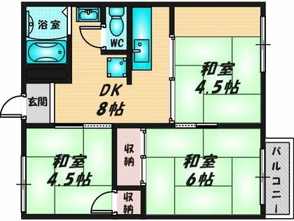 ハイツ福田【2階】の間取り