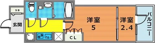 神戸元町Noah【204号室】の間取り