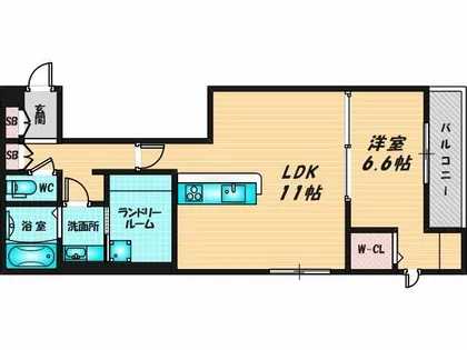 トリシア北巽【1階】の間取り