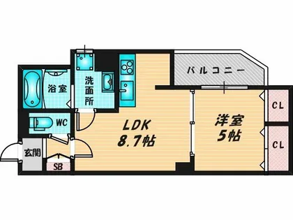 フォレストクリエオーレ中川【2階】の間取り