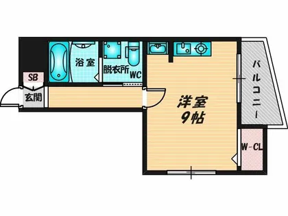 ブルービー玉造【3階】の間取り