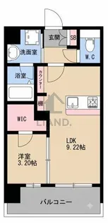 LIBTH博多住吉PREMIER【408号室】の間取り