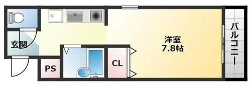 リアライズ近鉄八尾【205号室】の間取り