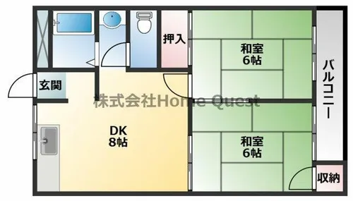 若葉マンション【4階】の間取り