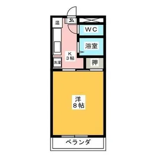 山王マンション 北棟【3G号室】の間取り