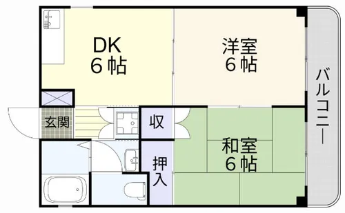 リバティー下曽根【301号室】の間取り