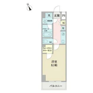 コントレイルりんくう常滑【305号室】の間取り
