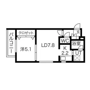 ヴェリテ円山神宮【2階】の間取り