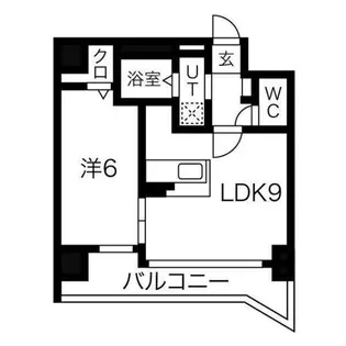 feuilles vertes AJ【6階】の間取り