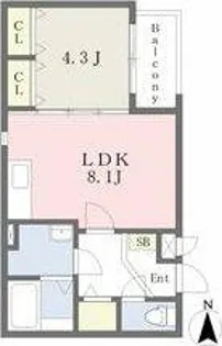 Leciel寺崎【2階】の間取り