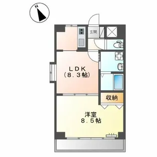 プリオールA【3階】の間取り