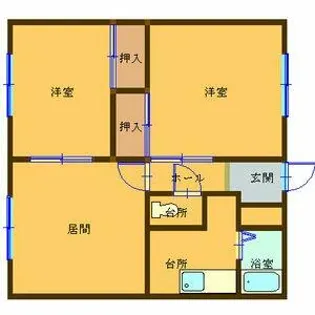 ハイツカリン【202号室】の間取り