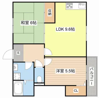 メゾンソレーユ【202号室】の間取り