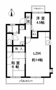 アルカディア真上台A棟【1階】の間取り