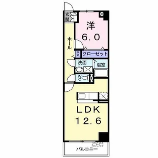 プラシード・アルバ【6階】の間取り
