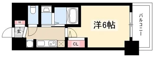 エステムコート名古屋新栄Ⅱアリーナ【15階】の間取り