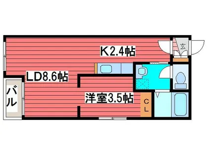 グランビアン月寒公園【3階】の間取り