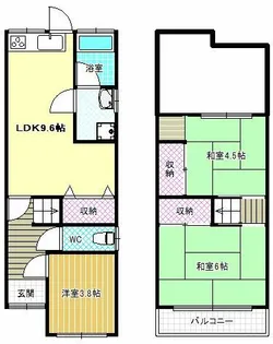大阪府羽曳野市島泉9丁目【一戸建】の間取り