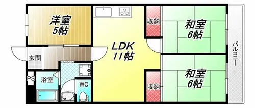 ハイム太子堂【1階】の間取り