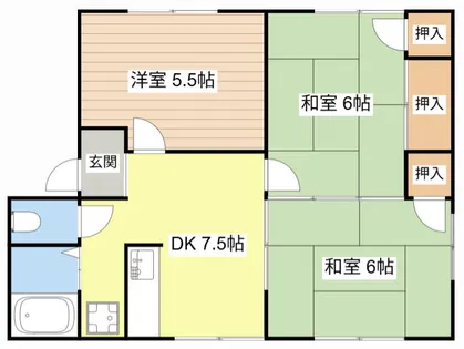 la grace deux【107号室】の間取り