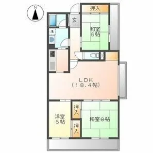 コレクション星が丘【3階】の間取り