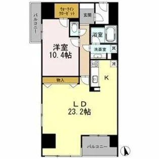 カスタリア伏見【11階】の間取り