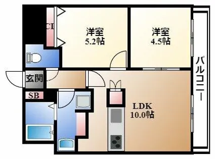 YS上前津【2階】の間取り