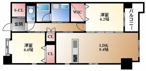 NOBLE LIFE 吹上【1階】の間取り