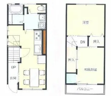 大阪府大阪市港区市岡3丁目【一戸建】の間取り