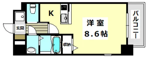 ロイス南茨木【1階】の間取り